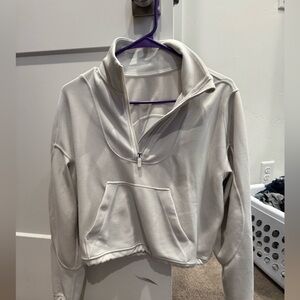 Lululemon Athletica Softstream Cream Half-Zip Hoodie